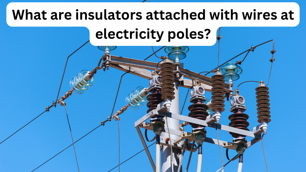 What are insulators attached with wires at electricity poles